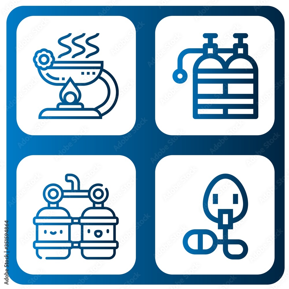 Poster oxygen simple icons set