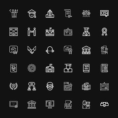 Editable 36 diploma icons for web and mobile