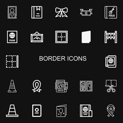 Editable 22 border icons for web and mobile
