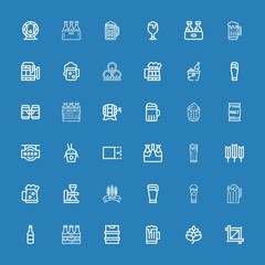 Editable 36 barley icons for web and mobile