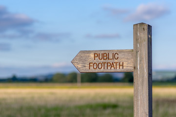 Wooden Footpath Sign Post