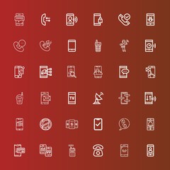 Editable 36 receiver icons for web and mobile