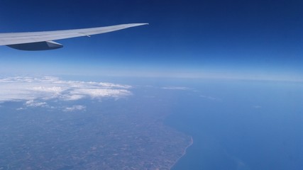 Fototapeta na wymiar Flug nach Mallorca