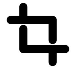 Crop icon vector for web and app