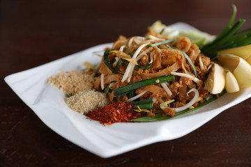 Local Thai food padthai fried noodle