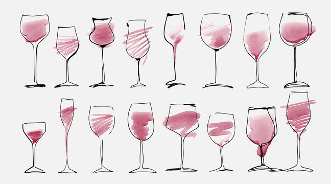 Eternal Night 4 - Piece 12oz. Glass Red Wine Glass Glassware Set | Wayfair