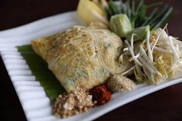 Local Thai food padthai fried noodle