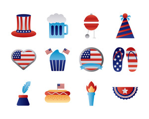 bundle of usa set icons