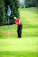 Golfer with the Golf Club