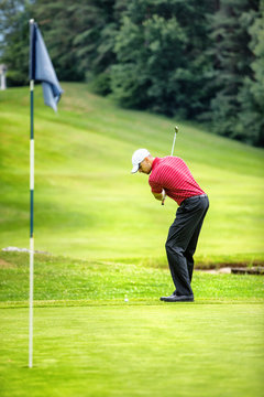 Golfer with the Golf Club