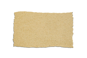 Brown Paper in rectangle shape on white background
