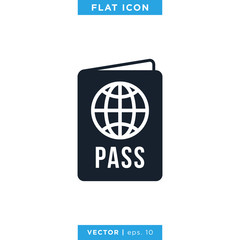 Passport Icon Vector Design Template
