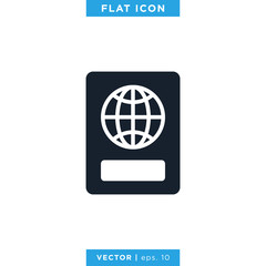Passport Icon Vector Design Template