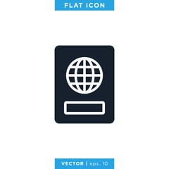 Passport Icon Vector Design Template