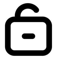 Unlock icon vector for web and app