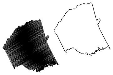 Wilkes County, Georgia (U.S. county, United States of America, USA, U.S., US) map vector illustration, scribble sketch Wilkes map © danlersk