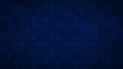Abstract background of small squares or pixels in dark blue colors