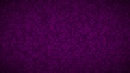 Abstract background of small squares or pixels in dark purple colors