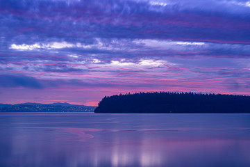 sunrise over the sound