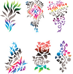 isolated object for multiple use in print and packing. all object is good qulity and editable. colorful motif