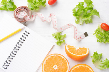 healthy food diet weight loss. Diet plan concept