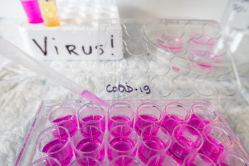 Research of a treatment on covid-19 with lab science equipment