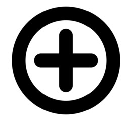 Plus icon vector for web and app