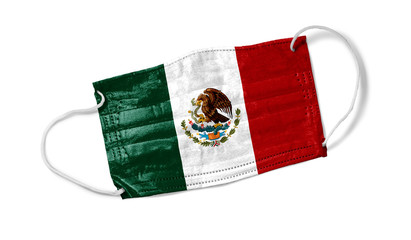 Naklejka premium Face Mask with Mexico Flag.jpg