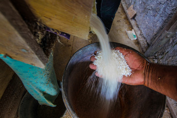 Activities and atmosphere inside the rice mill © Yudi Kurniadi