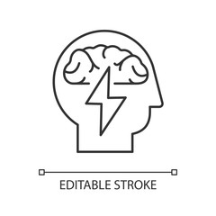 Brainstorming pixel perfect linear icon. Approach to problem solving. Analytical mindset. Thin line customizable illustration. Contour symbol. Vector isolated outline drawing. Editable stroke