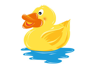 witzige Gummiente mit großem Schnabel