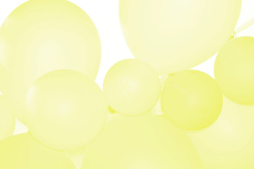 yellow and white balloons
