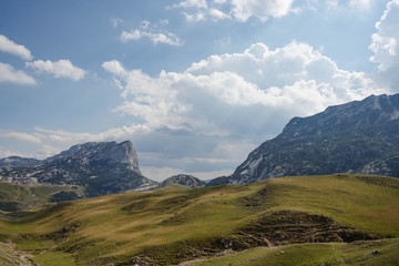 mountain landscape with clouds