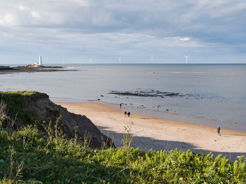 Whitley Bay beach, North Tyneside, UK