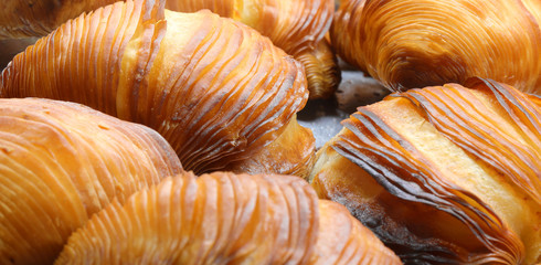 typical dessert of Naples in Italy called SFOGLIATELLE