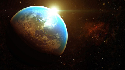 Fototapeta na wymiar 3D illustration - space planet Earth - Elements of this image furnished by NASA