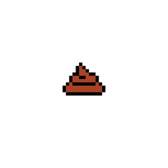 poo pixel art icon, pixel illustration
