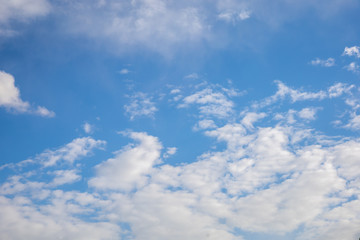 Obraz premium Blue sky with white clouds, background