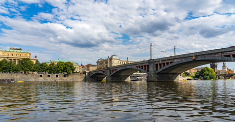 Fototapeta na wymiar Manes Bridge Prague in Czech Republic.