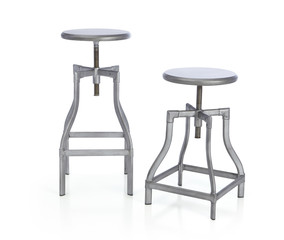 Cool steel Barstools. Turner Bar Stools. Turner Adjustable Backless Bar Stools and Linen Cushion....