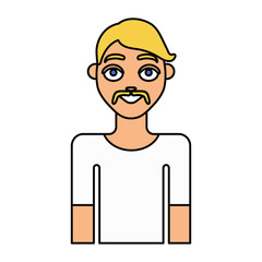 man front look flat icon