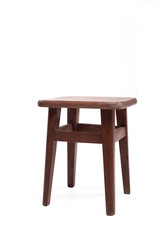 Small wodden Stool in white background
