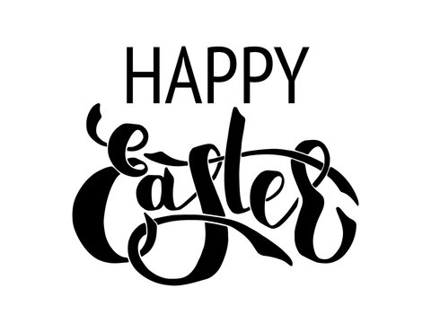 lettering for happy Easter card