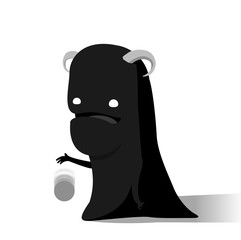 Monster playing with ball happy © Eneko