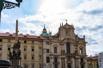 Fototapeta na wymiar St. Nicholas Church Prague in Czech Republic.