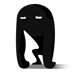 Monster tired of waking up early in the morning