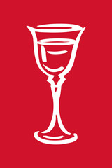 Glass crystal logo. Alcohol drinks.