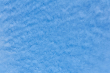 background, texture - blue sky with cirrocumulus clouds