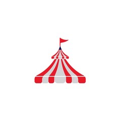 Circus tent logo template Vector illustration