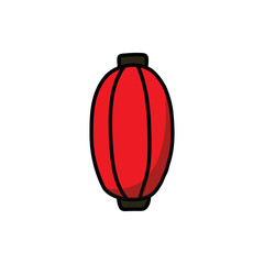japanese lantern doodle icon, vector illustration
